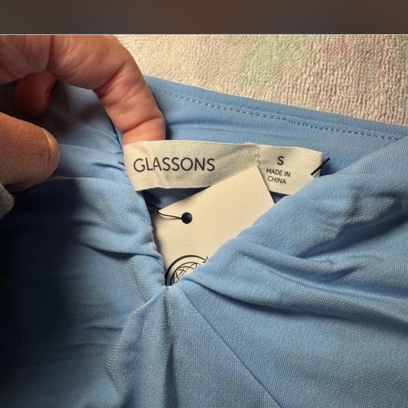 Glassons Sky Blue Ruched Tank Top - Picture 6 of 8